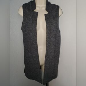 Club Monaco Gray Sleeveless Open Front Vest